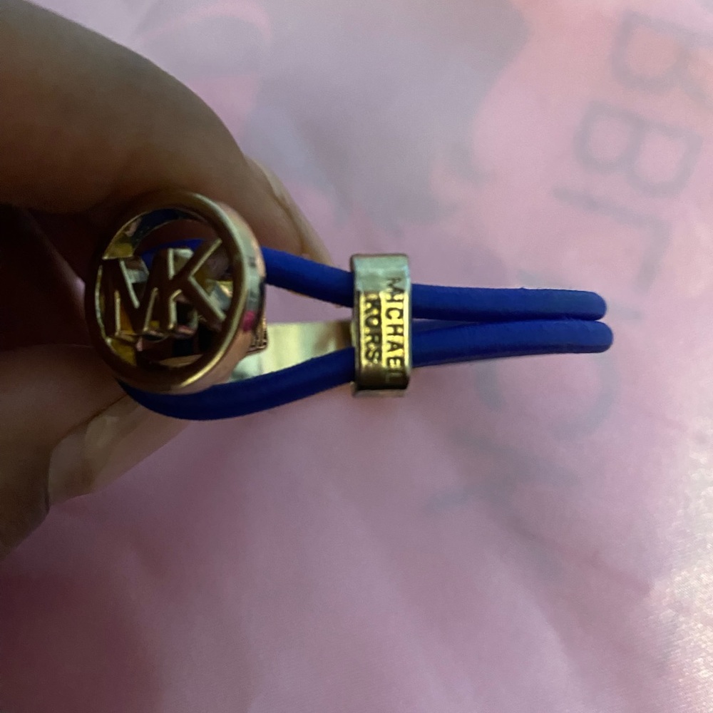 Michael Kors Gold and Blue Logo Bracelet - Picture 5 of 6